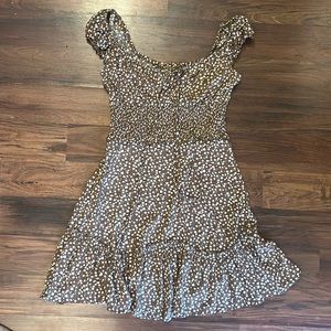 Women’s, Floral Print short sleeve  Dress, front tie, small